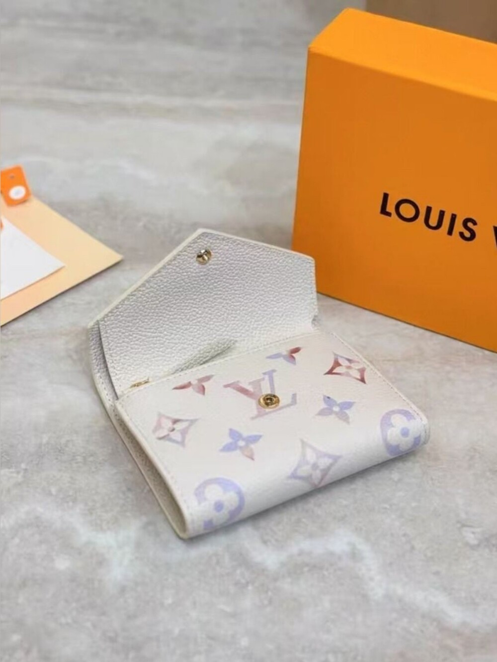 Louis Vuitton Pastel Monogram White Envelope Wallet - Picture 5 of 8